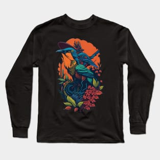 Binocular Serenity: Peaceful Pursuit of Feathered Friends Long Sleeve T-Shirt